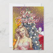 Tiener Meisje Feestdagenkaart (Voorkant)