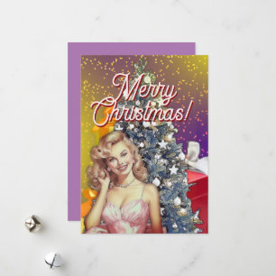 Tiener Meisje Feestdagenkaart