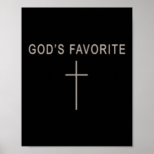 Tiener Meisje Gods Favoriete Christelijke Minimali Poster