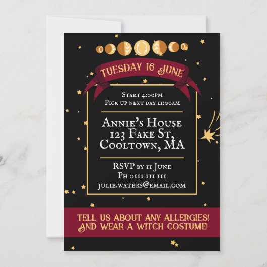 Tiener Meisje Gothic Gamer Zwart Rood Slapoverleg Kaart (Achterkant)