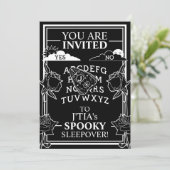 Tiener Meisje Gothic Zwart Talking Board Sleepover Kaart (Staand voorkant)