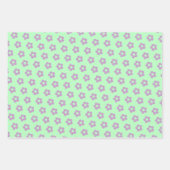 Tiener Meisje Groovy Paarse Groen Wavy Geruite Dai Inpakpapier Vel (Voorkant 2)