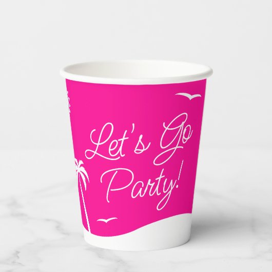 Tiener Meisje Heet Roze Zomer Eerste Periode Parti Papieren Bekers (Achterkant)