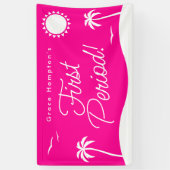 Tiener Meisje Heet Roze Zomer Eerste Periode Parti Spandoek (Verticaal)