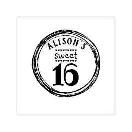 Tiener meisje lief zestien verjaardag partij stemp  zelfinktende stempel