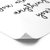 Tiener Meisje Positief Inspirerend Quote Roze Hart Poster (Hoek)