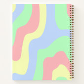 Tiener Meisje Retro Roze Groene Golvende Lijnen On Notitieboek (Achterkant)