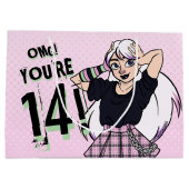 Tiener Meisje Roze Cartoon Punk 14e Verjaardag Groot Cadeauzakje (Achterkant)