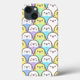 Tiener Meisje Schattige Budgie Gezicht Cartoon Pat Case-Mate iPhone Case