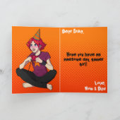 Tiener Meisje Schattige Punk Gamer 14e Verjaardag Kaart (Binnen)