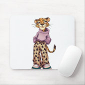 Tiener meisje tijger muismat (Met muis)