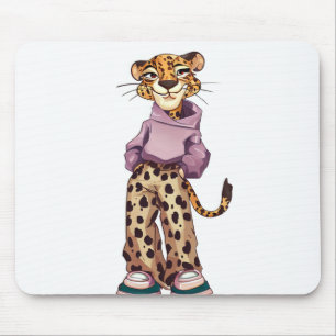 Tiener meisje tijger muismat