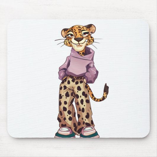 Tiener meisje tijger muismat (Voorkant)