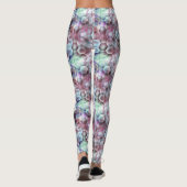Tiener Modern Roze Roze Blauw Grijs Grijs Pastel L Leggings (Achterkant)