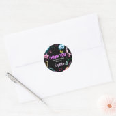 Tiener Neon Dertiende Verjaardagsfeest Ronde Sticker (Envelop)