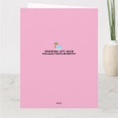 TIENER OF KLEIN MEISJE VERJAARDAG BALLON WENSKAART KAART (Achterkant)