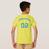 Tiener peuter jongen meisje sport naam jersey numm t-shirt (Achterkant volledig)