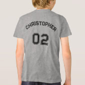 Tiener Peuter Meisje Jongen Naam Jersey Nummer Spo Tri-Blend Shirt (Achterkant)