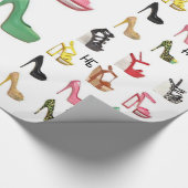 Tiener schoen verjaardag inpakpapier voor haar (Hoek)