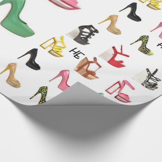 Tiener schoen verjaardag inpakpapier voor haar (Hoek)