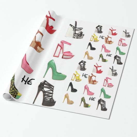 Tiener schoen verjaardag inpakpapier voor haar (Uitgerold)