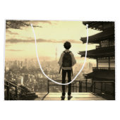 tiener school jongen ontdekken cadeau tas groot cadeauzakje (Achterkant)