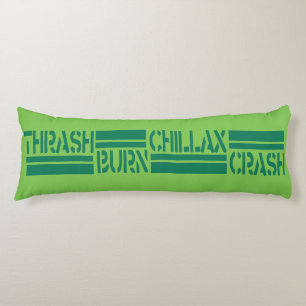 Tiener Skater Chillax 2-zijdig Lime Groen Lichaamskussen