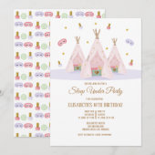 Tiener Slaap onder Verjaardagsfeestje Kaart (Voorkant / Achterkant)