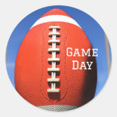 Tiener Verjaardag Doel Post Oranje Football Ronde Sticker (Voorkant)