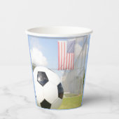 Tiener Verjaardag Feest Voetbal Sport Papieren Bekers (Voorkant)
