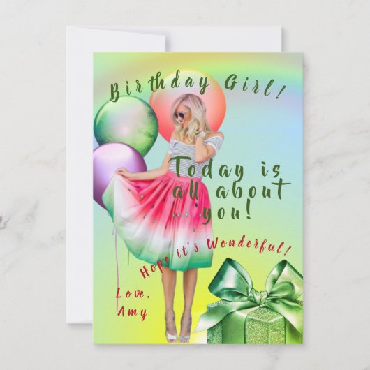 Tiener Verjaardag Kaart (Voorkant)