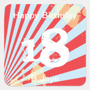 Tiener Verjaardag Party Favoriet   Sticker