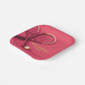 Tiener Verjaardag Roze Hof Rackets Tennisbal Papieren Bordje (Gebogen)