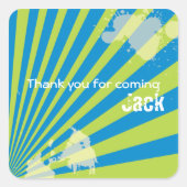 Tiener Verjaardagsfeestje Favor Sticker (Voorkant)