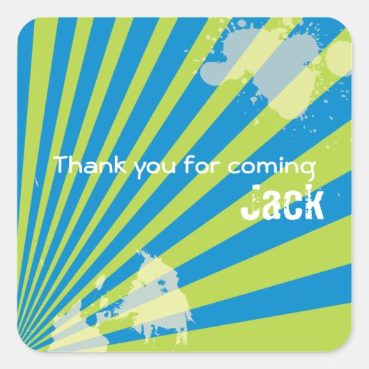 Tiener Verjaardagsfeestje Favor Sticker (Voorkant)