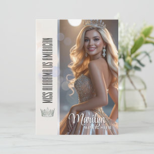 Tiener Verkiezing Handtekening Kaart Kroon Foto Ka