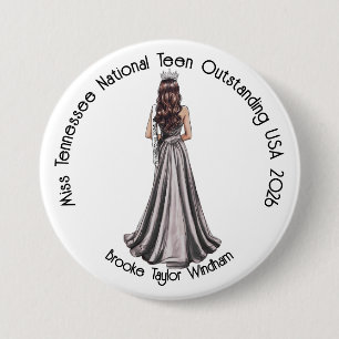 Tiener Verkiezing Knop - Deelnemer Steun Speld Ronde Button 7,6 Cm