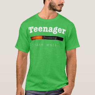 Tiener verwerking Gelieve te wachten T-shirt