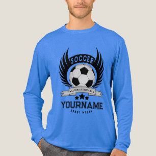 Tiener Voetbal Naam Nummer Bal sport Cadeaus Tri-Blend Shirt