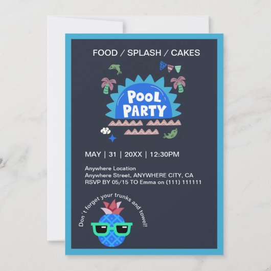 tiener Yo man laten we een verjaardagsplash maken Kaart (Achterkant)