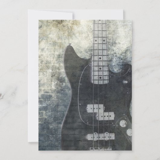 Tiener Zoon Verjaardag Grunge gitaar Kaart (Achterkant)