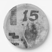 Tiener Zoon Verjaardag Grunge gitaar Papieren Bordje (Voorkant)