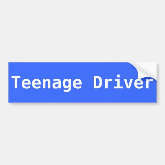 tienerblauwe bumpersticker (Voorkant)