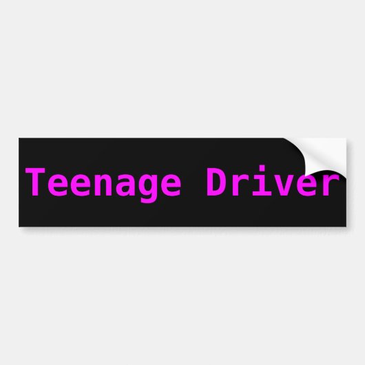 tienerchauffeur bumpersticker (Voorkant)