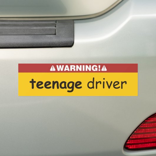 tienerchauffeur bumpersticker (Op auto)