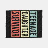 Tienerdochter overlevende grappige vader moeder mo fleece deken (Voorkant (Horizontaal))