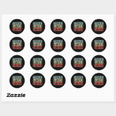 Tienerdochter overlevende grappige vader moeder mo ronde sticker (Vel)