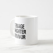Tienerdochter Survivor Funny Koffiemok (Voorkant links)