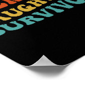 Tienerdochter Survivor Vaderdag Retro Groovy Poster (Hoek)