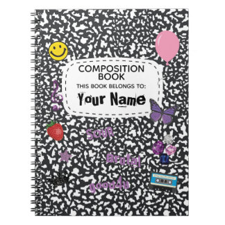Tienerdroom Compositie Spiraal Notebook (zwart) Notitieboek
